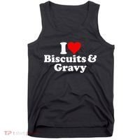 I Love Heart Biscuits And Gravy Tank Top thumb 0