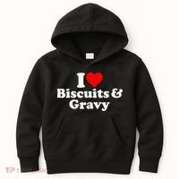 I Love Heart Biscuits And Gravy Kids Hoodie thumb 0