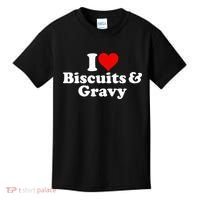 I Love Heart Biscuits And Gravy Kids T-Shirt thumb 0