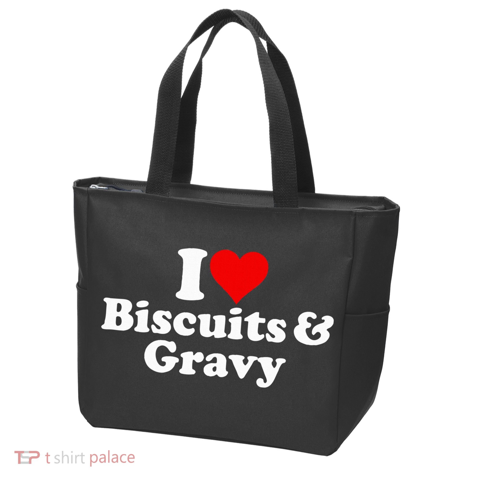 I Love Heart Biscuits And Gravy Tote Bag