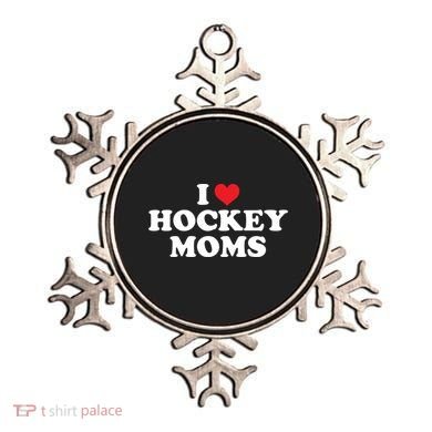 I Love Hockey Moms Funny Design Gift Ornament