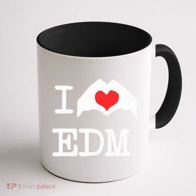 I Love Heart Edm Coffee Mug back