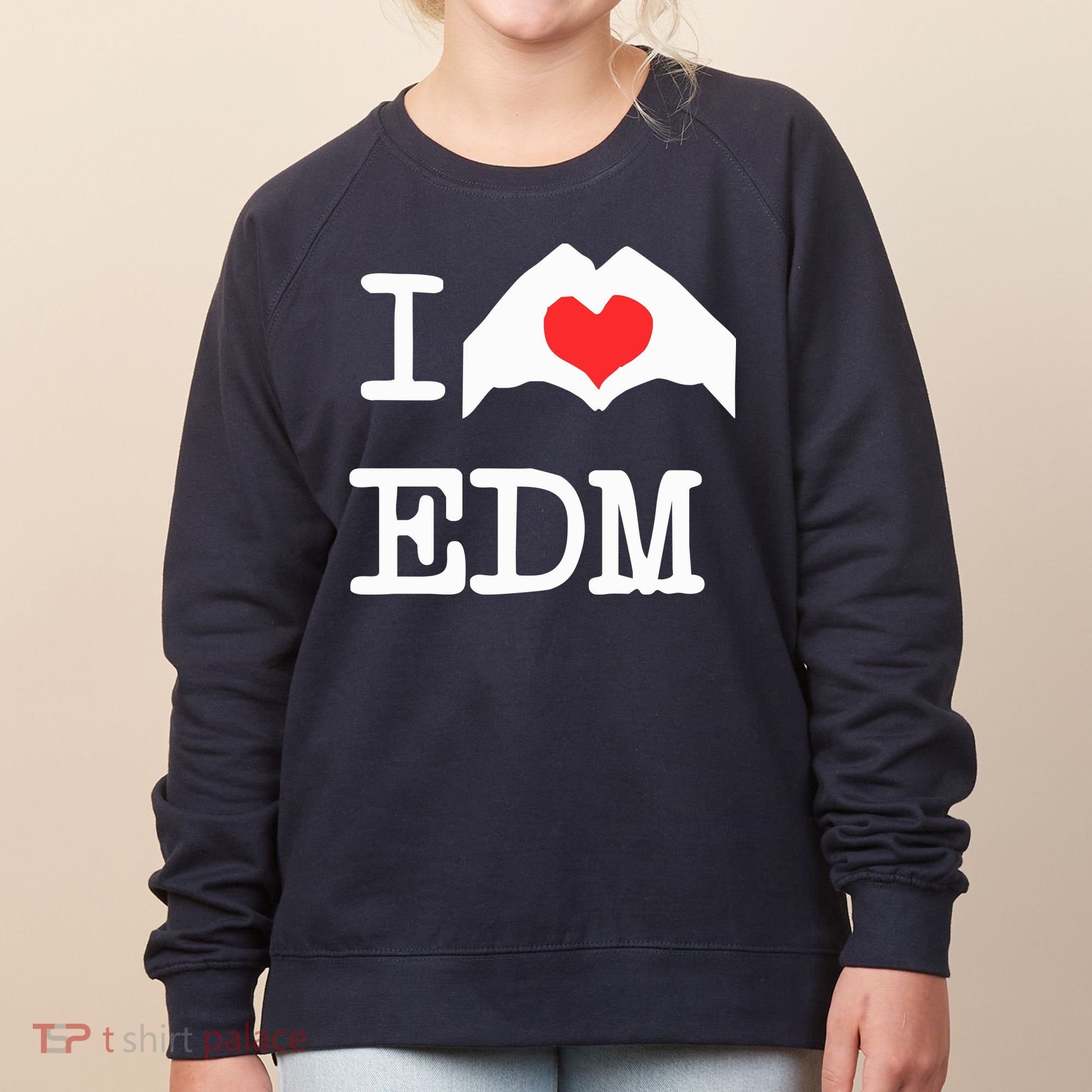I Love Heart Edm Women's Sweatshirt