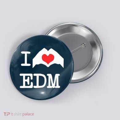 I Love Heart Edm Button