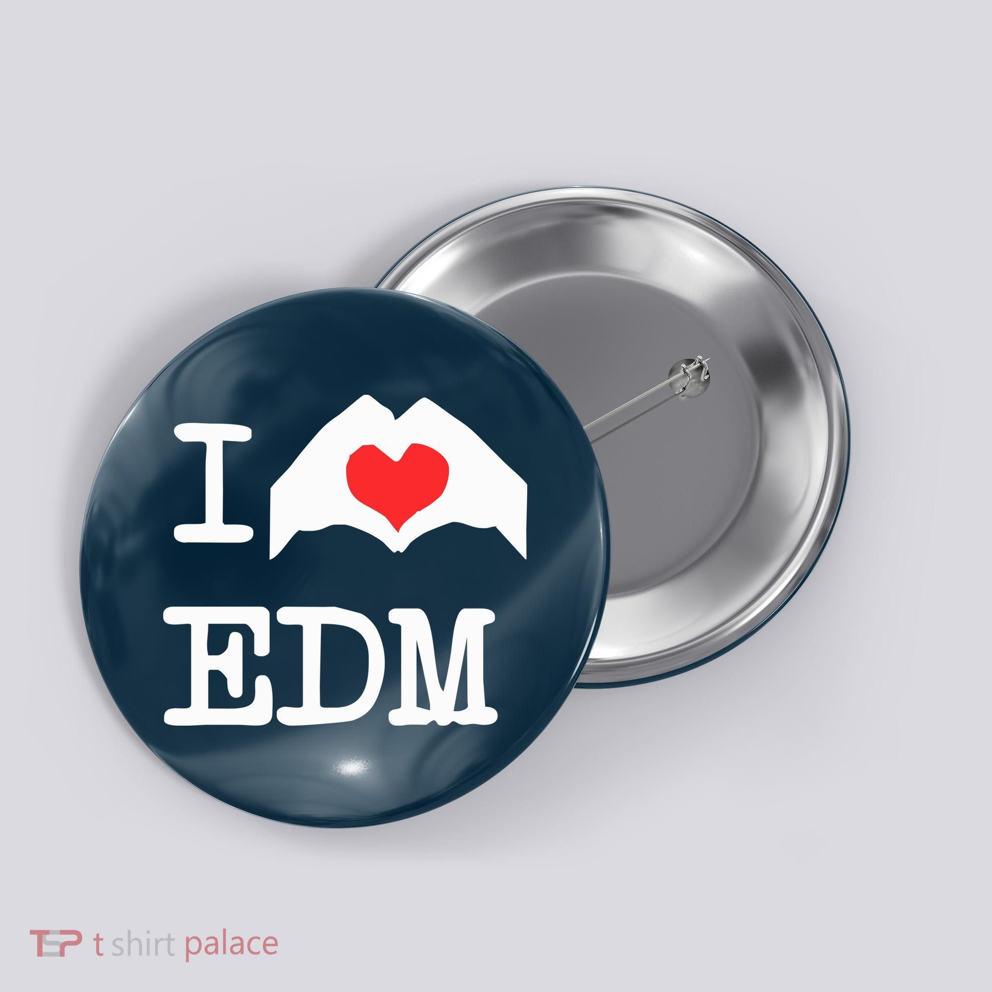 I Love Heart Edm Button