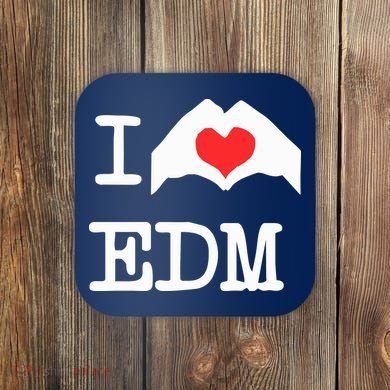 I Love Heart Edm Coaster