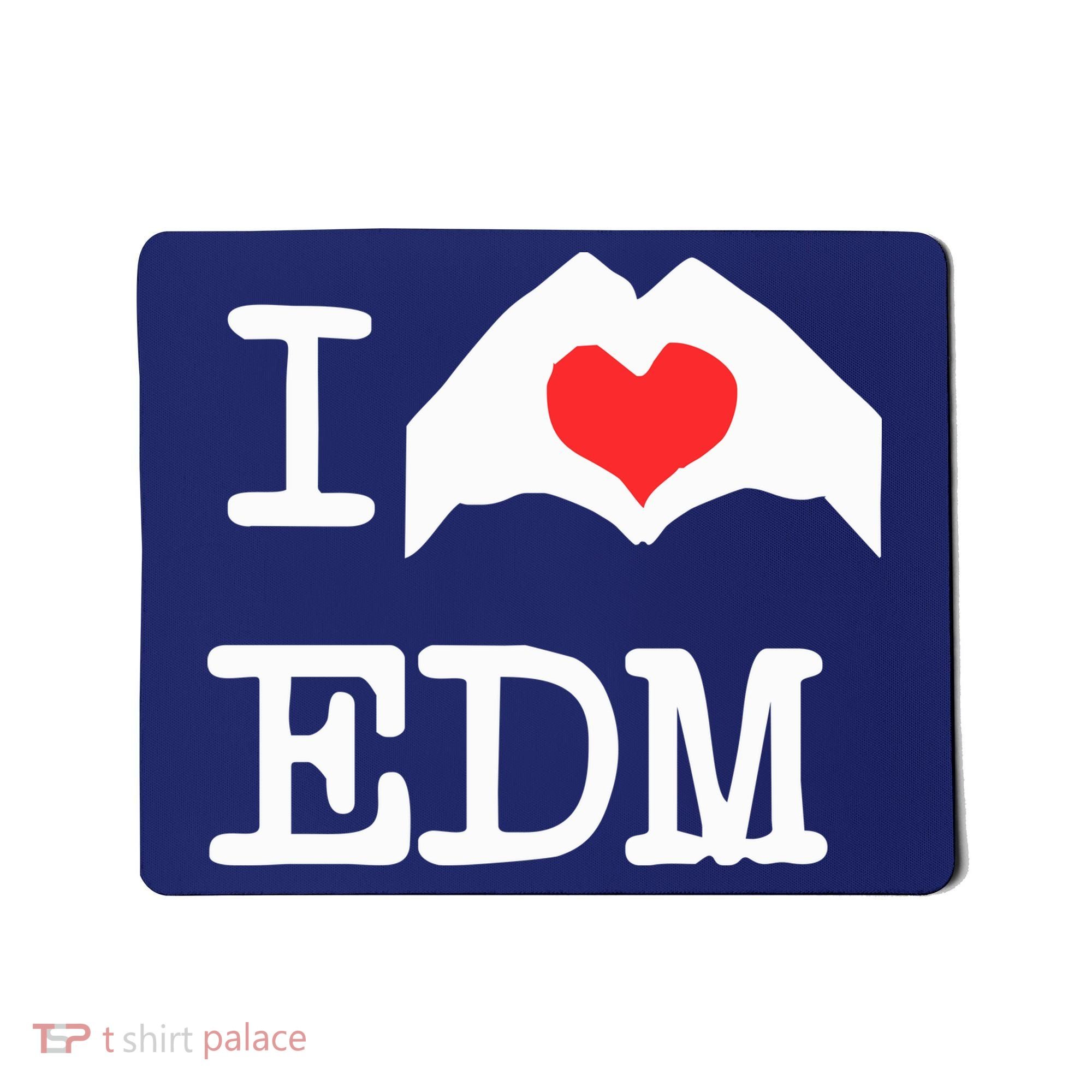 I Love Heart Edm Mousepad