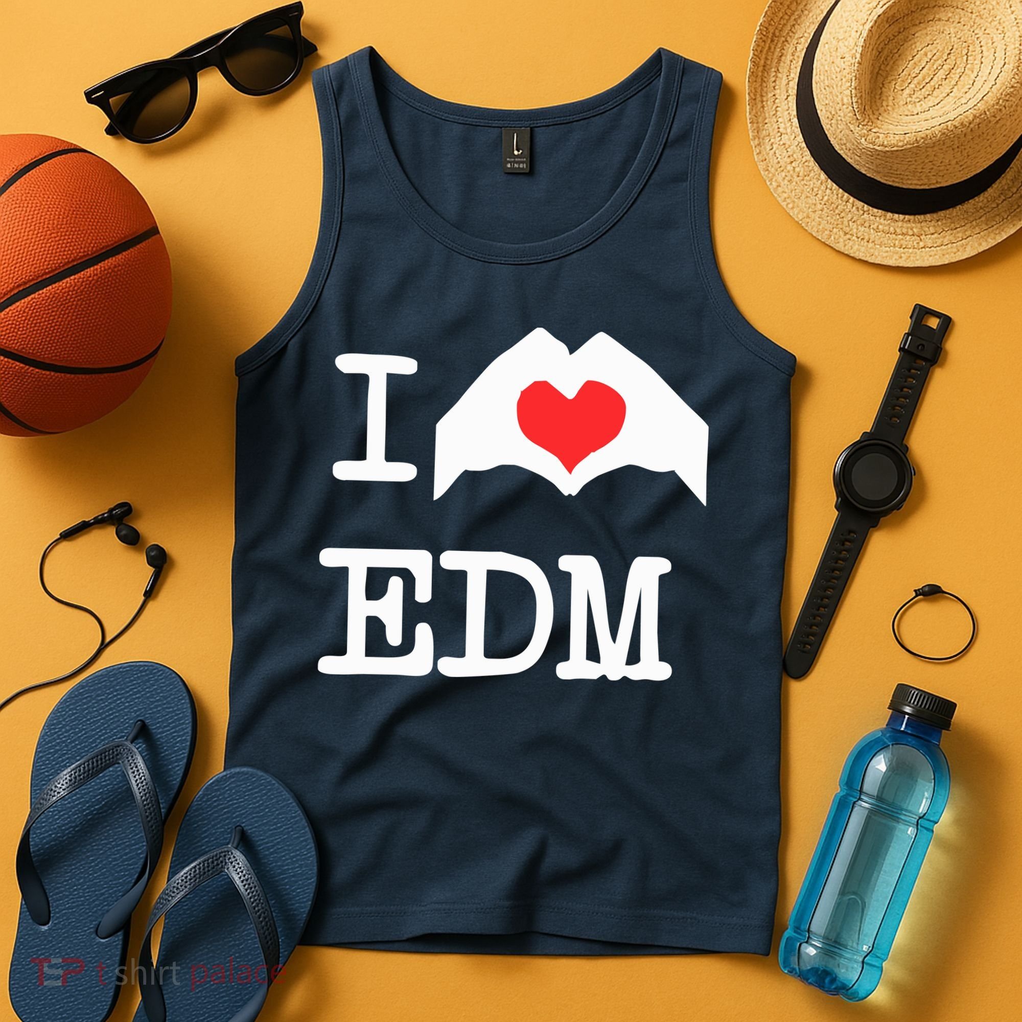 I Love Heart Edm Tank Top