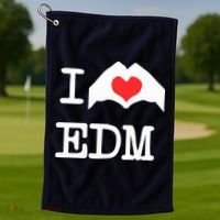 I Love Heart Edm Golf Towel thumb 1
