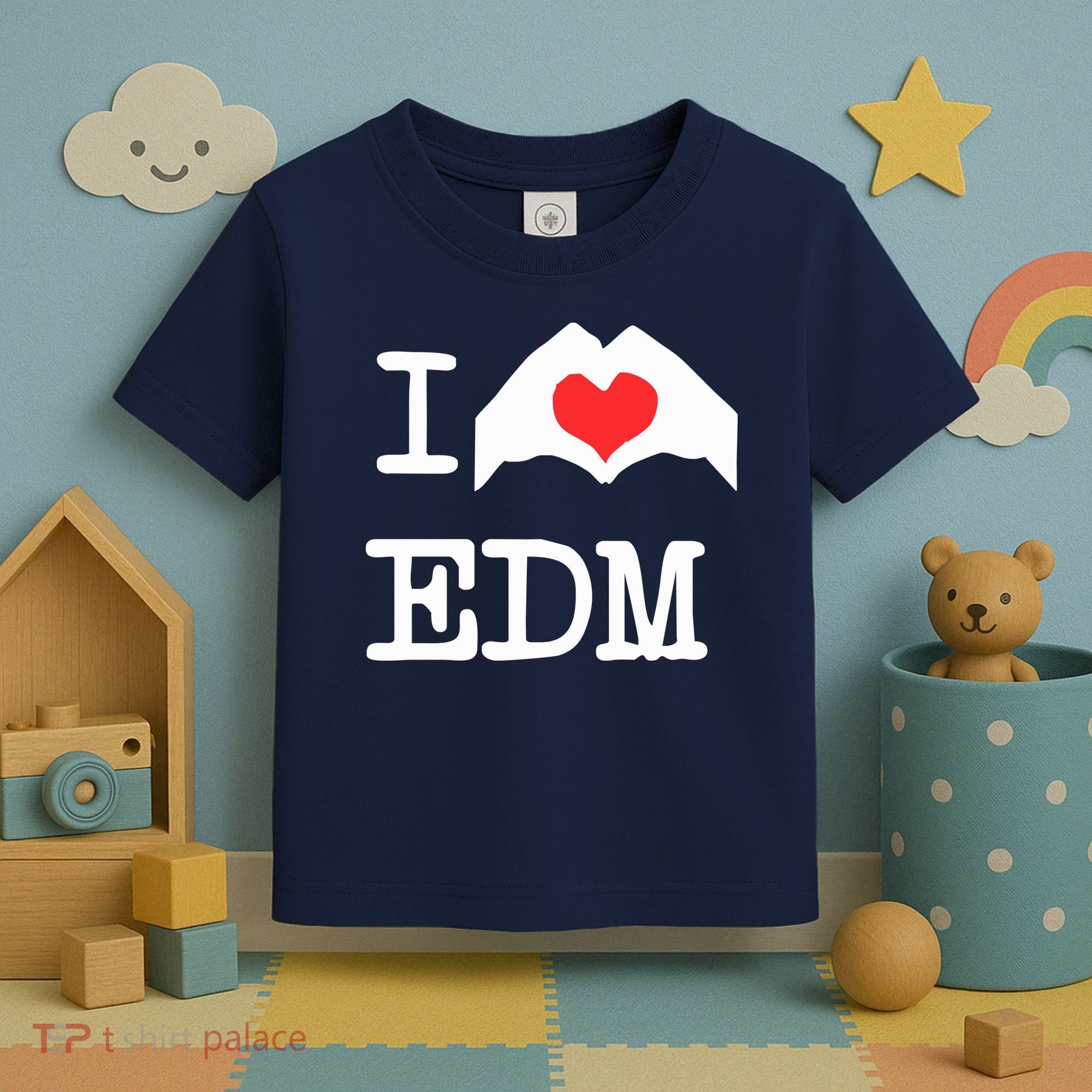 I Love Heart Edm Toddler T-Shirt
