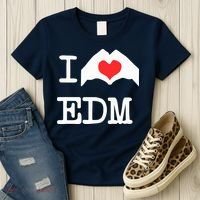 I Love Heart Edm Women's T-Shirt thumb 3