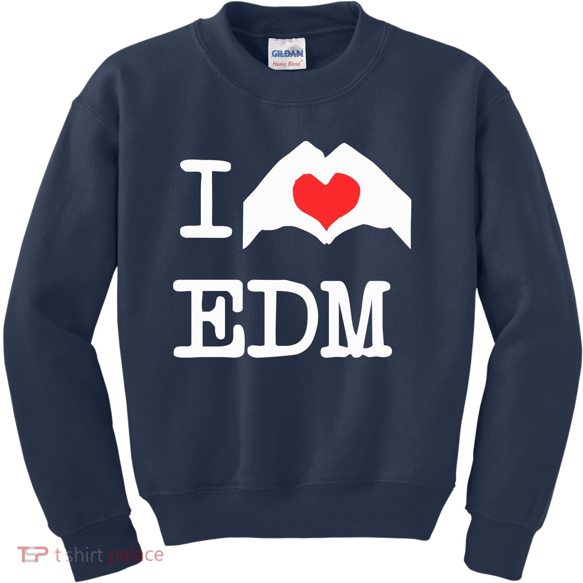 I Love Heart Edm Kids Sweatshirt