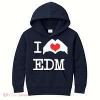 I Love Heart Edm Kids Hoodie thumb 0
