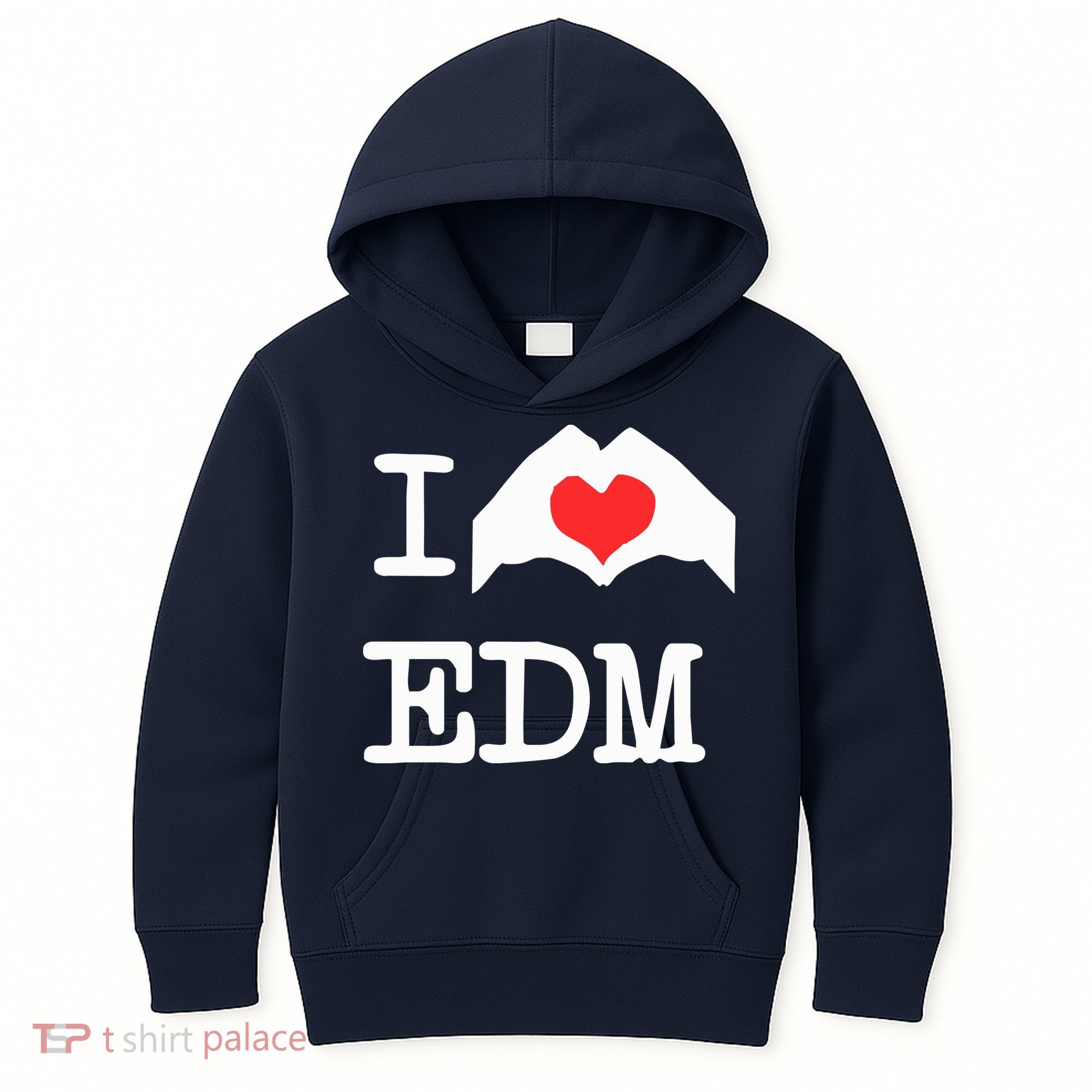 I Love Heart Edm Kids Hoodie