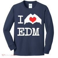 I Love Heart Edm Kids Long Sleeve Shirt thumb 0
