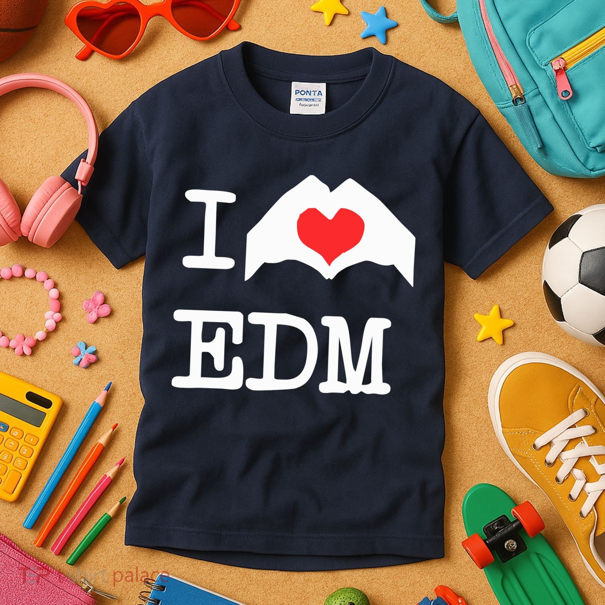 I Love Heart Edm Kids T-Shirt