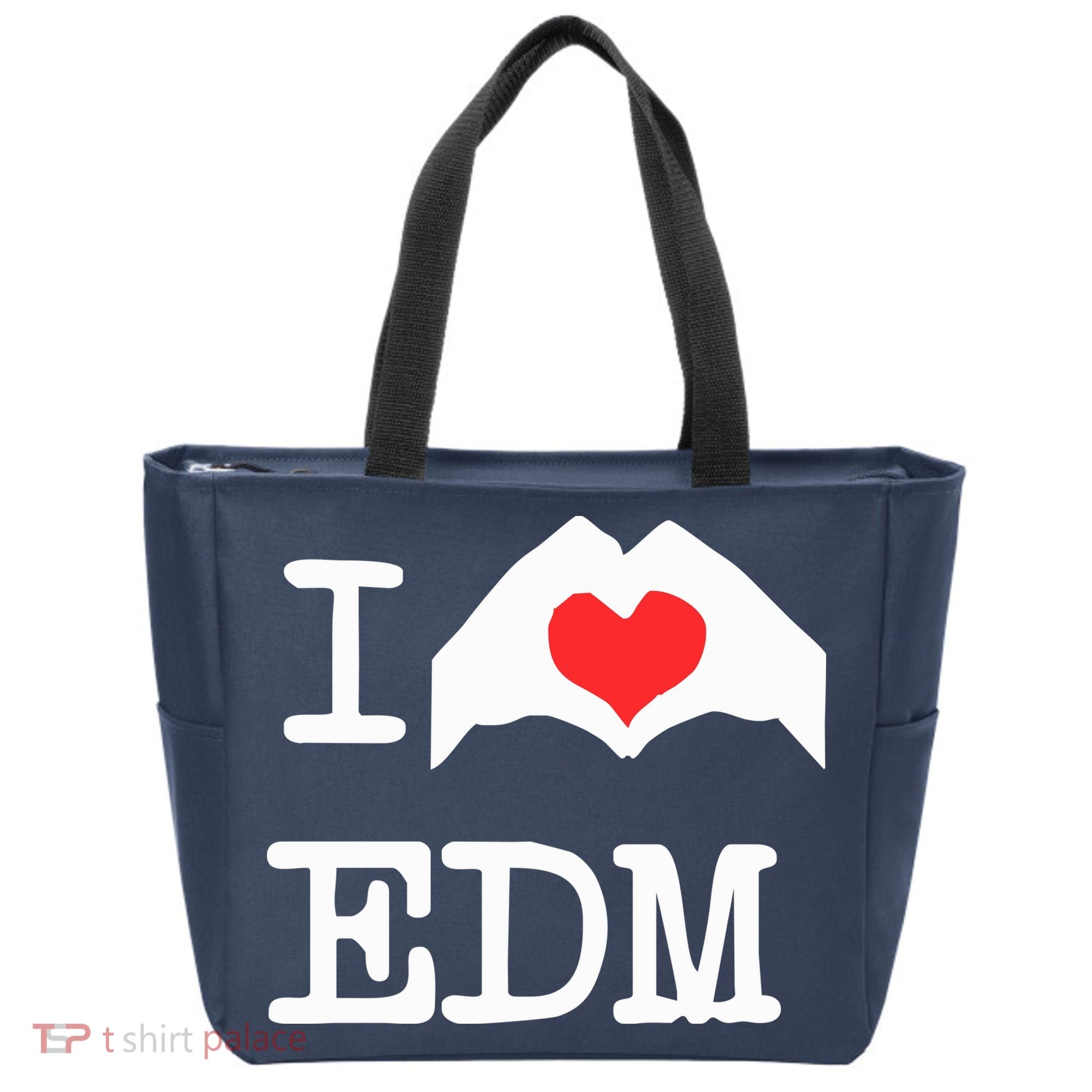 I Love Heart Edm Tote Bag