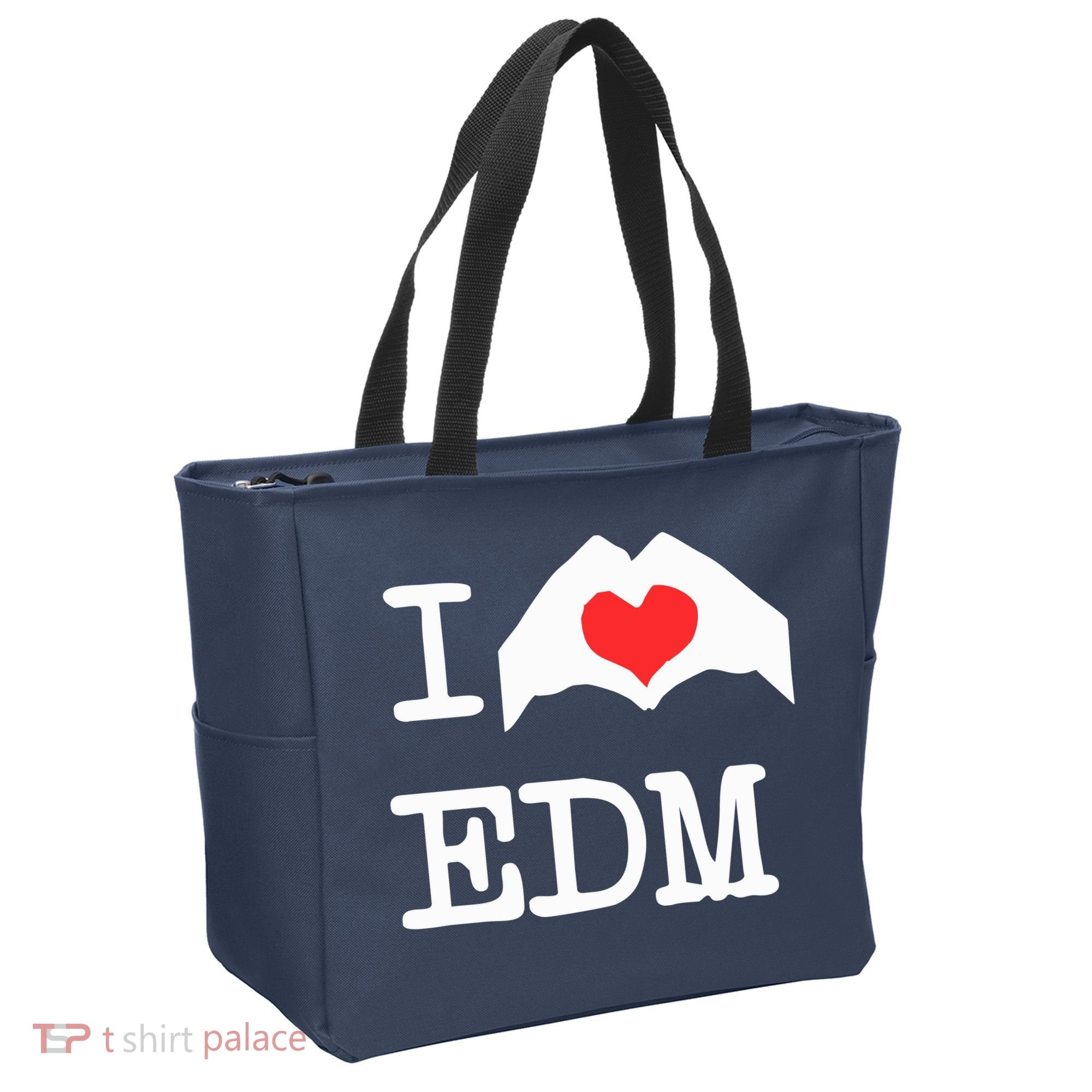 I Love Heart Edm Tote Bag