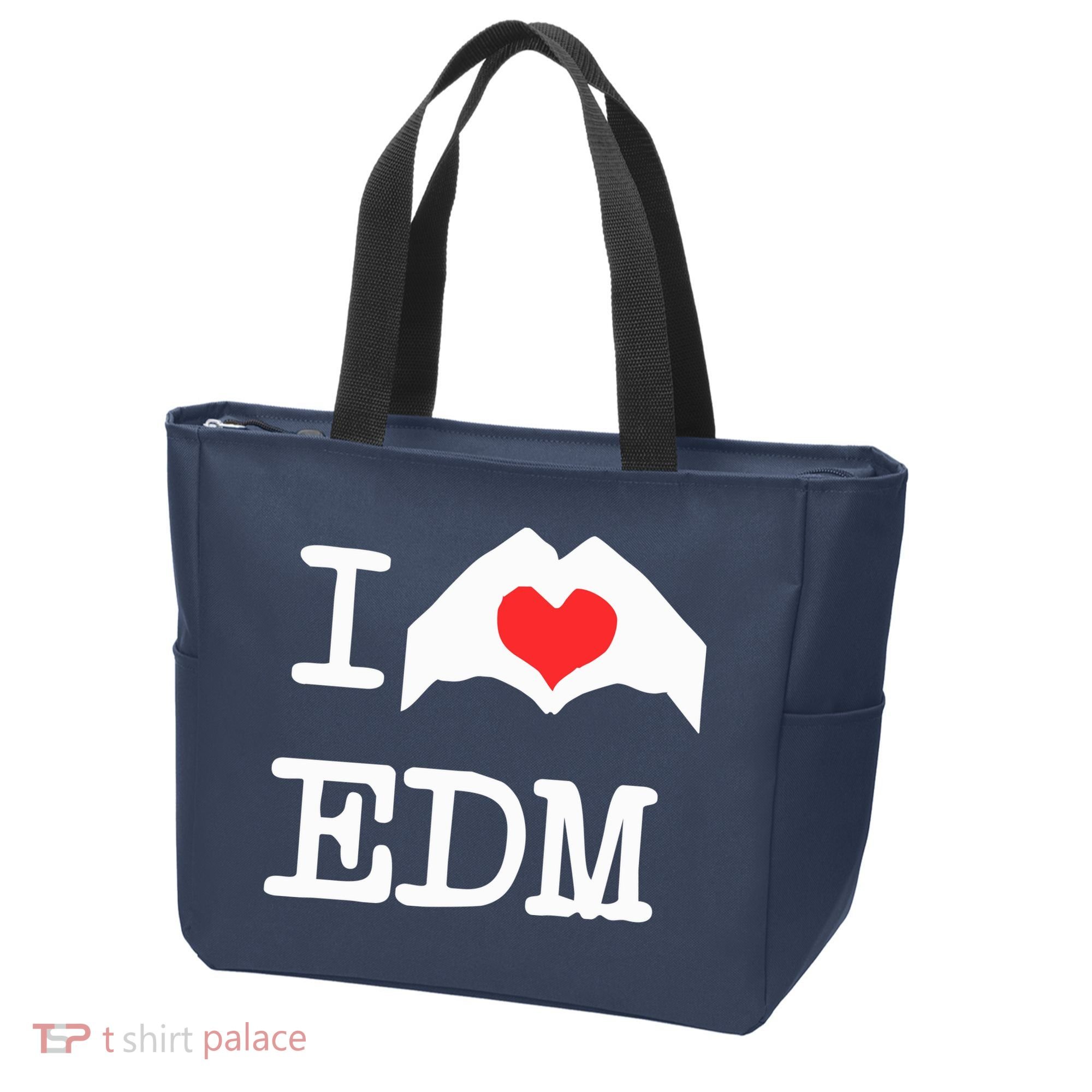I Love Heart Edm Tote Bag