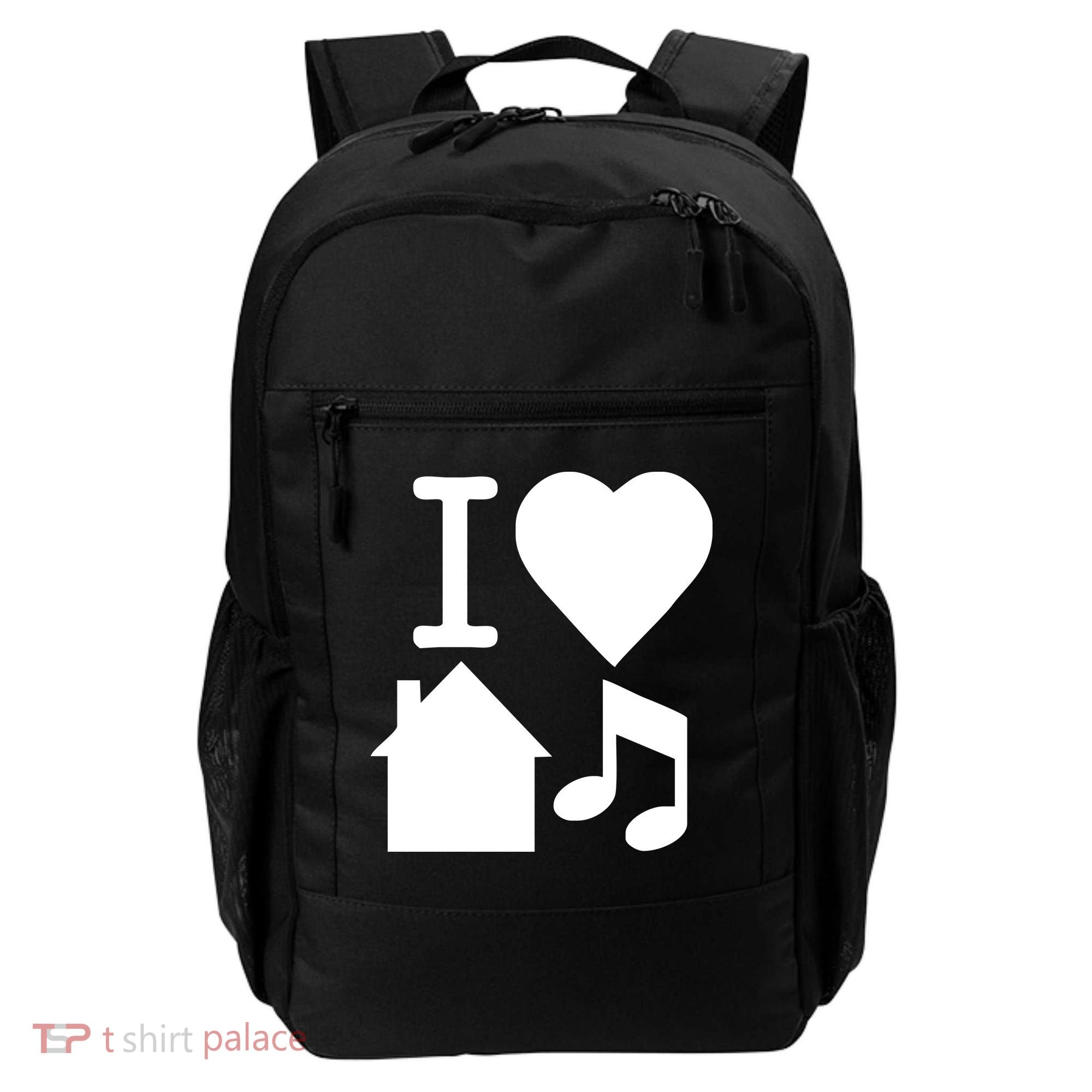 I Love House Music DJ Backpack