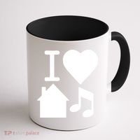 I Love House Music DJ Coffee Mug thumb 1