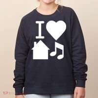 I Love House Music DJ Women's Sweatshirt thumb 0