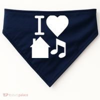 I Love House Music DJ USA-Made Doggie Bandana thumb 0