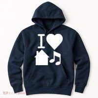 I Love House Music DJ Hoodie thumb 0
