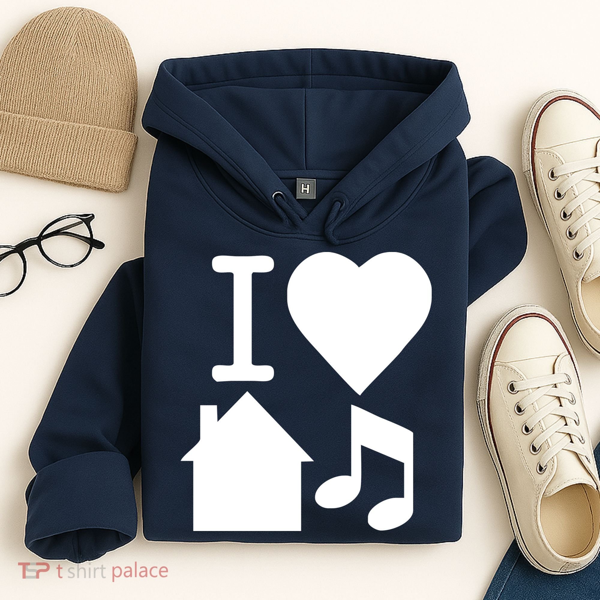 I Love House Music DJ Hoodie