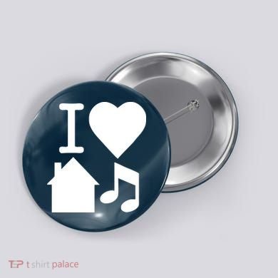 I Love House Music DJ Button
