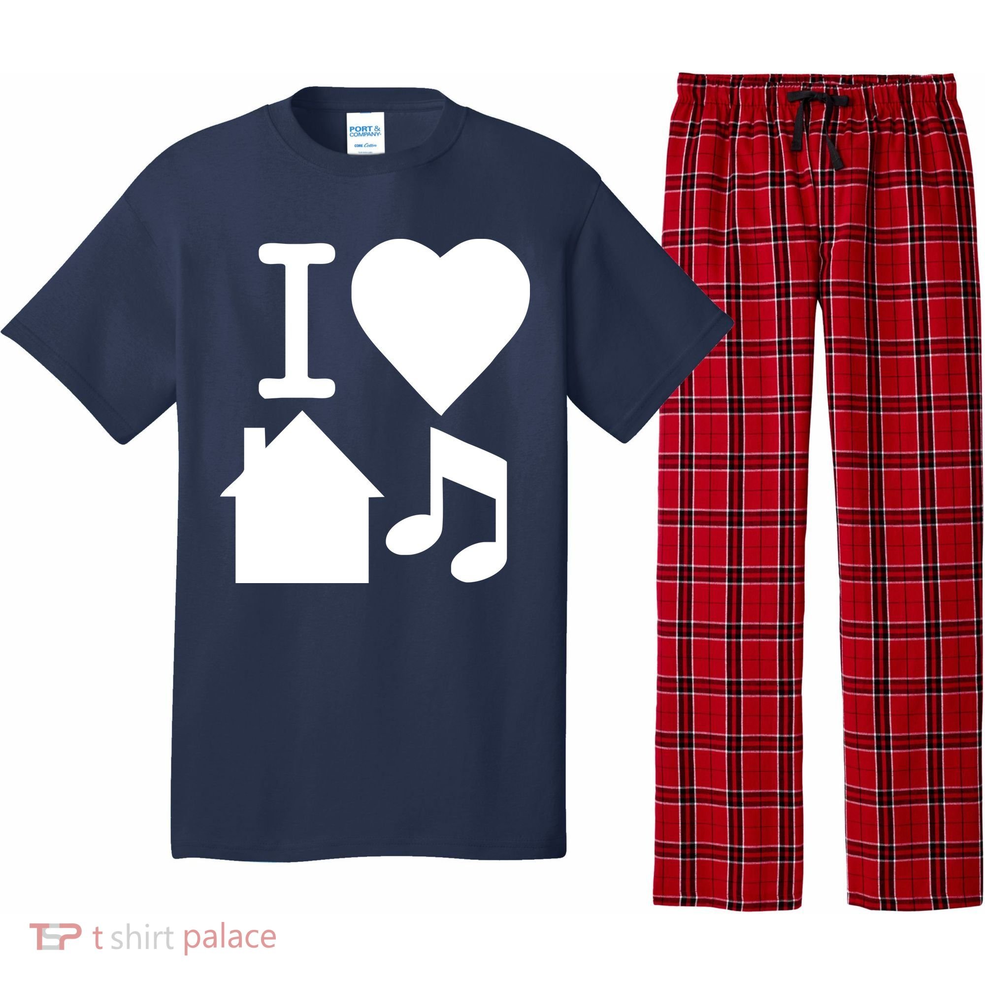 I Love House Music DJ Pajama Set