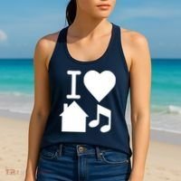 I Love House Music DJ Women's Tank Top thumb 2