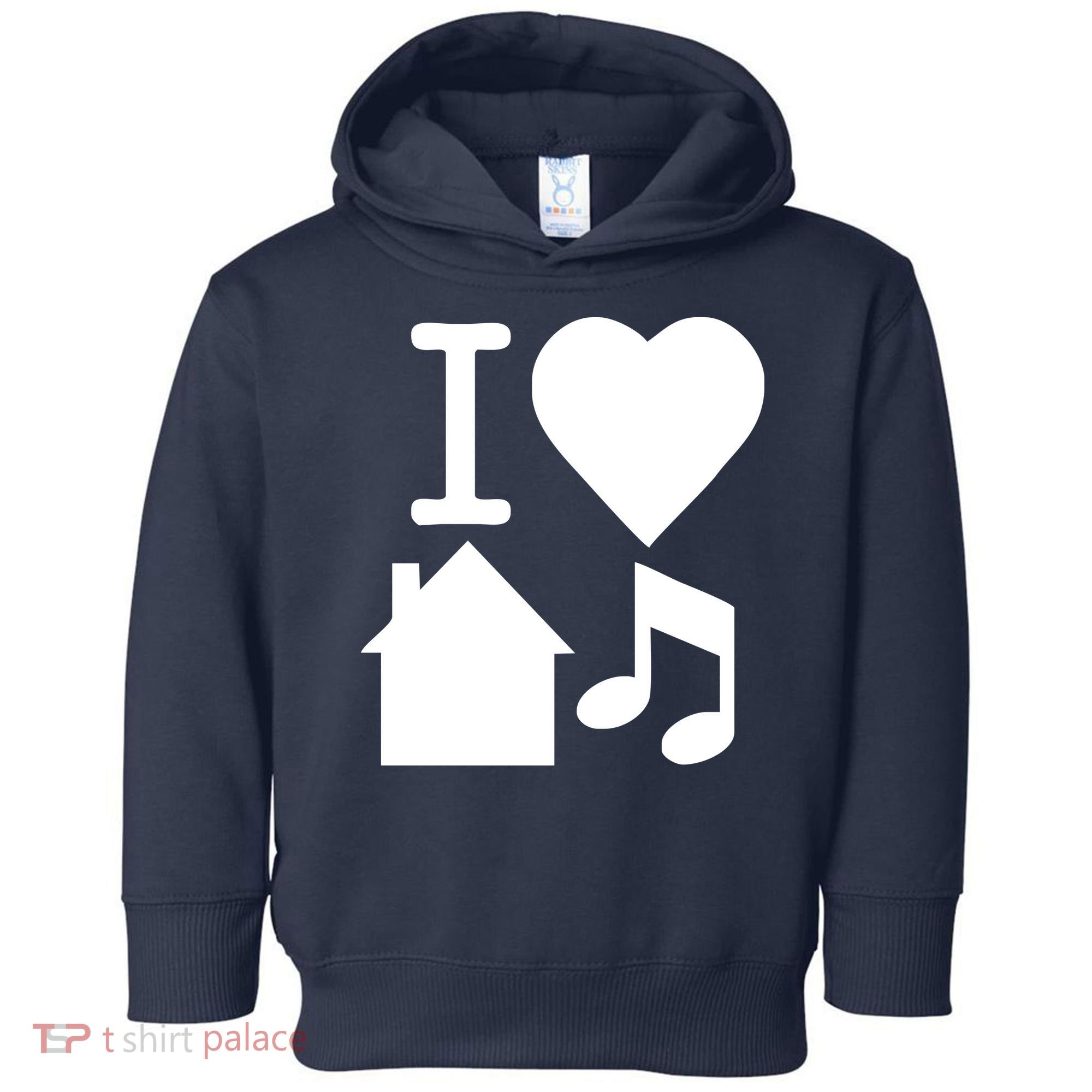 I Love House Music DJ Toddler Hoodie