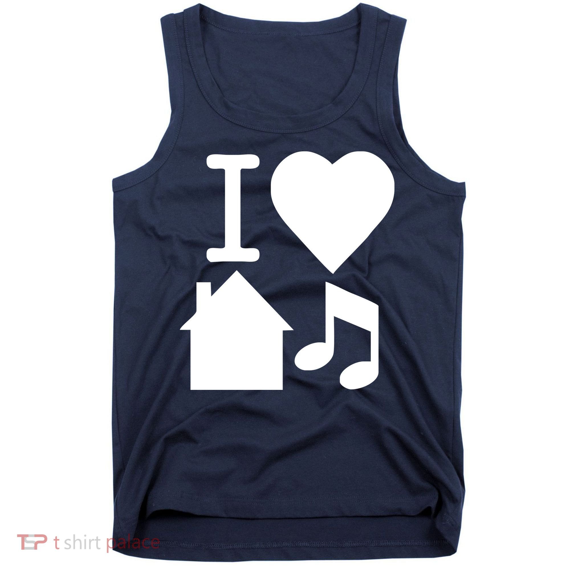 I Love House Music DJ Tank Top
