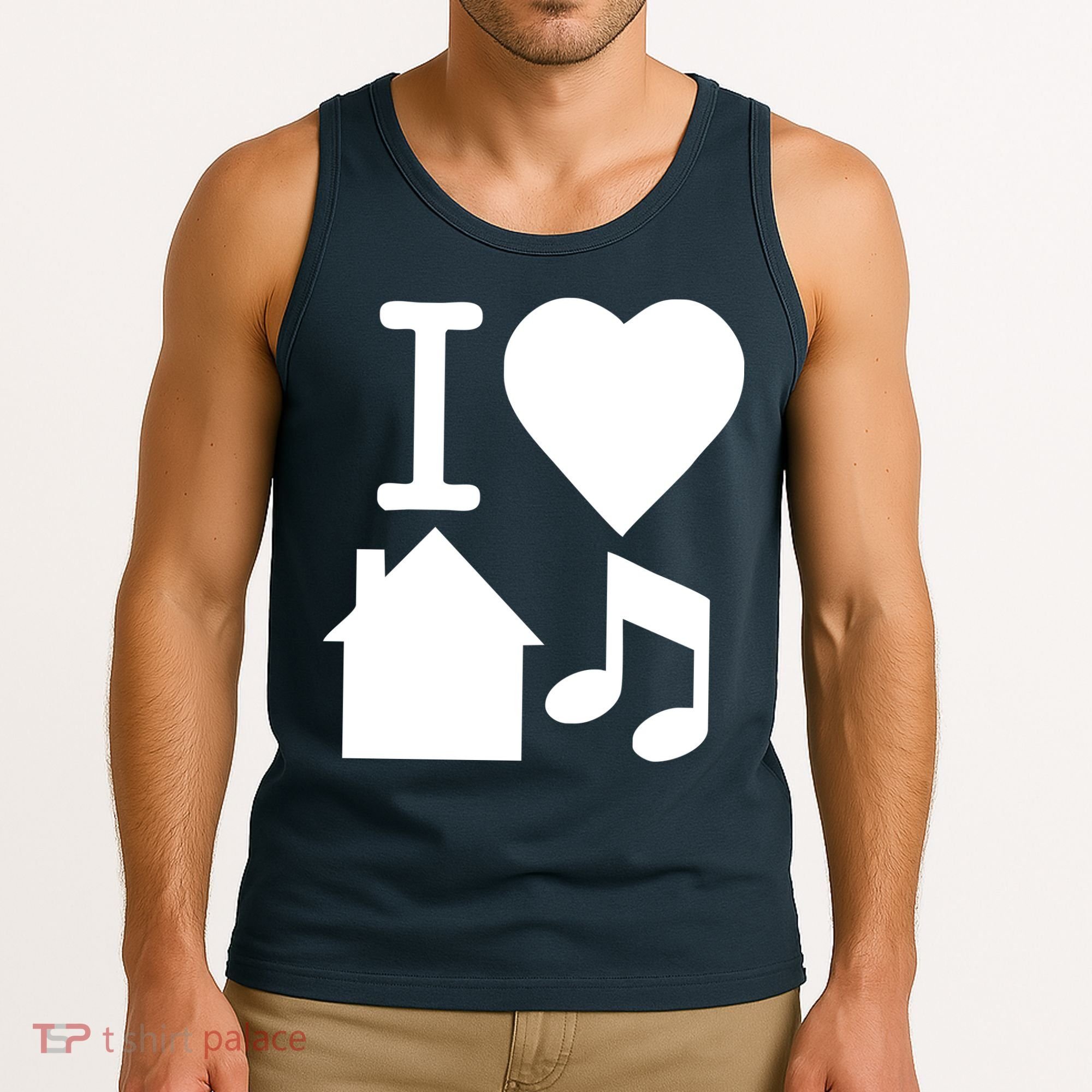 I Love House Music DJ Tank Top