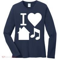 I Love House Music DJ Women's Long Sleeve Shirt thumb 0