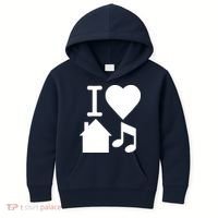I Love House Music DJ Kids Hoodie thumb 0