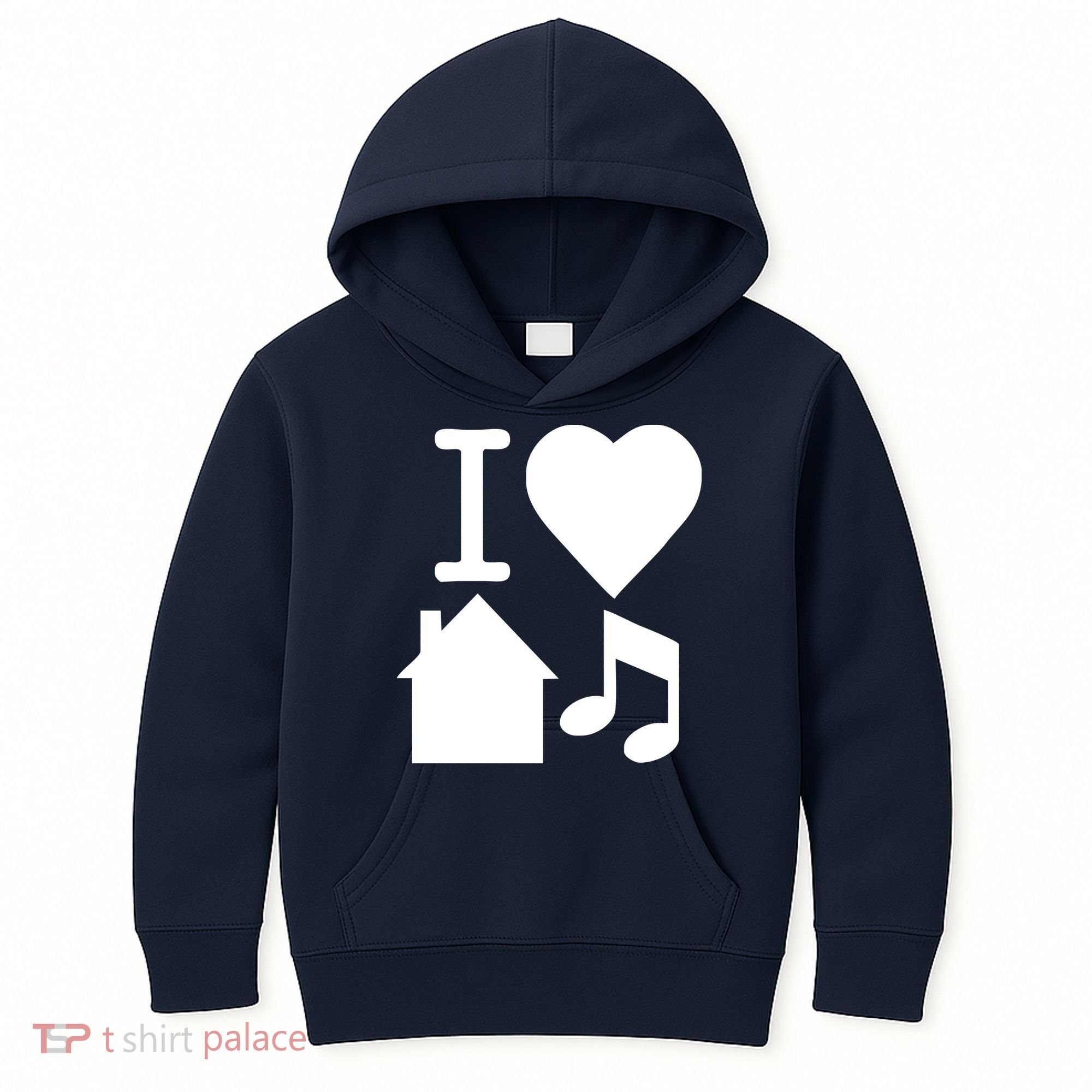 I Love House Music DJ Kids Hoodie