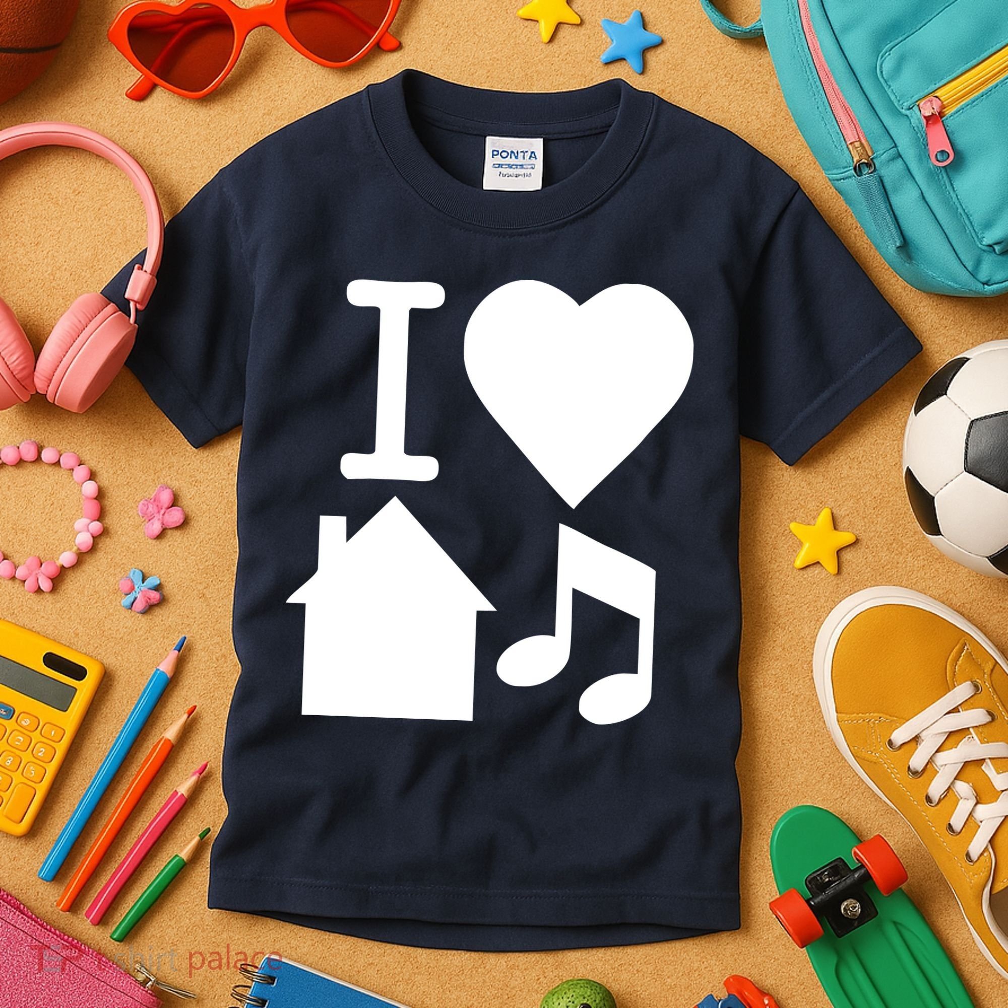 I Love House Music DJ Kids T-Shirt