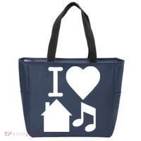 I Love House Music DJ Tote Bag thumb 0
