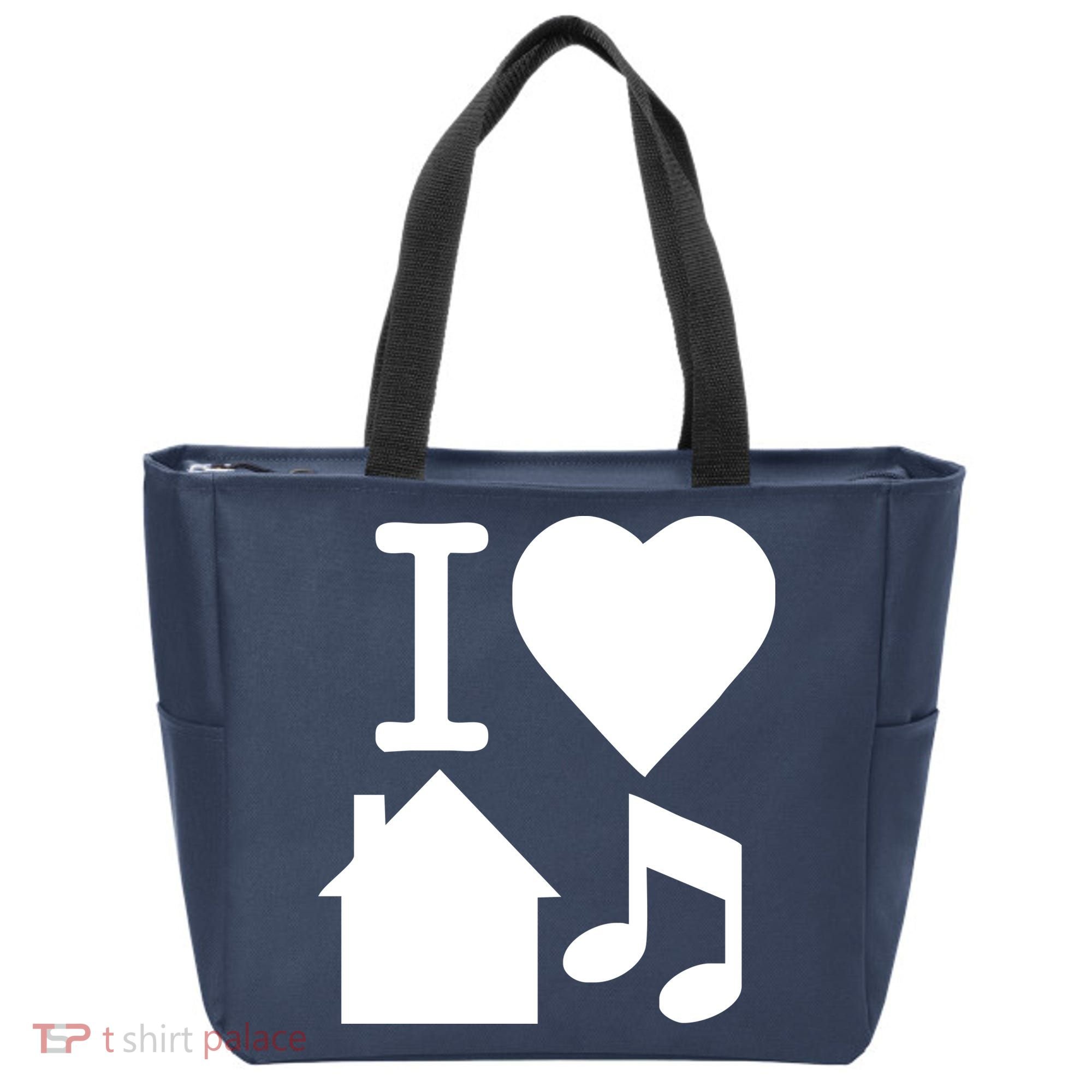 I Love House Music DJ Tote Bag