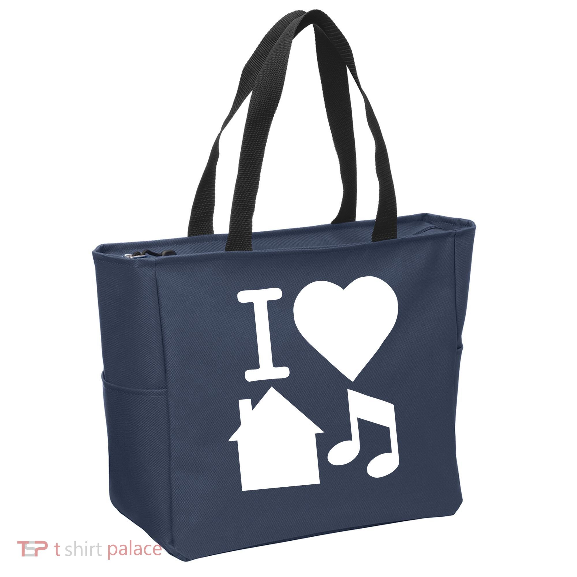 I Love House Music DJ Tote Bag