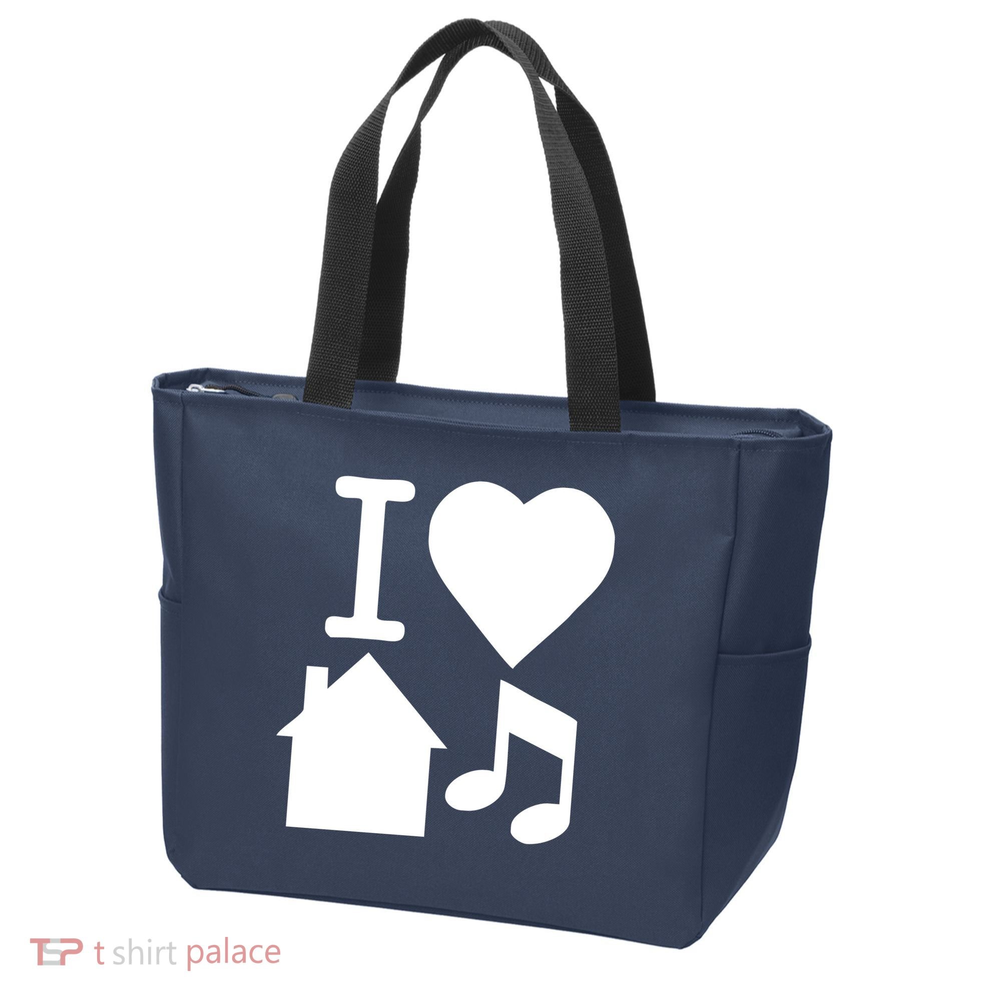 I Love House Music DJ Tote Bag