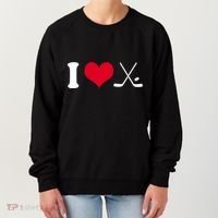 I Love Hockey, Sticks And Puck Women's Sweatshirt thumb 0