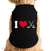 I Love Hockey, Sticks And Puck Doggie Tank thumb 0