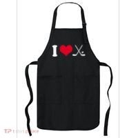 I Love Hockey, Sticks And Puck Apron thumb 0