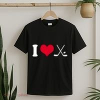 I Love Hockey, Sticks And Puck T-Shirt thumb 2