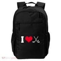 I Love Hockey, Sticks And Puck Backpack thumb 0