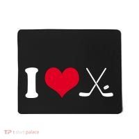 I Love Hockey, Sticks And Puck Mousepad thumb 0