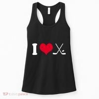 I Love Hockey, Sticks And Puck Women's Tank Top thumb 0